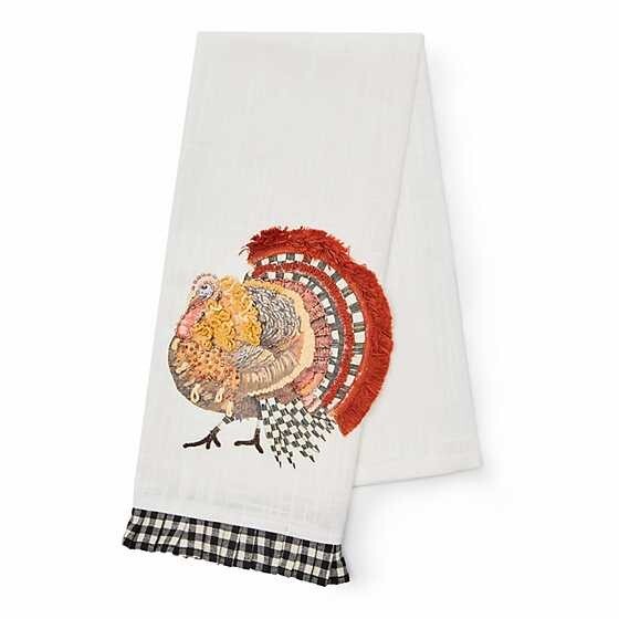 Mackenzie Child Thanksgiving holiday Christmas hand towel plaid gift party ]