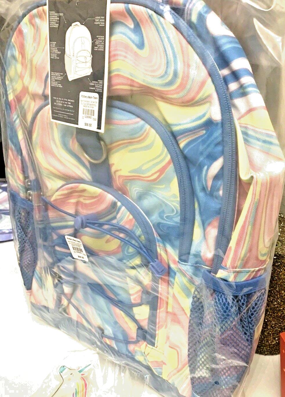 Pottery Barn school Disney girl Rainbow Large Backpack Princess travel Bag  ?? .