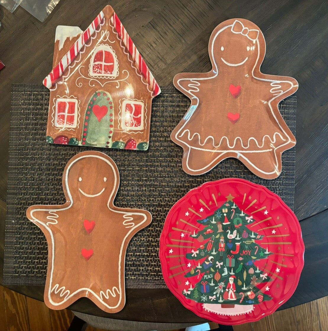 Pottery Barn holiday Nutcracker Christmas Gingerbread Plate SET party SET 8 \