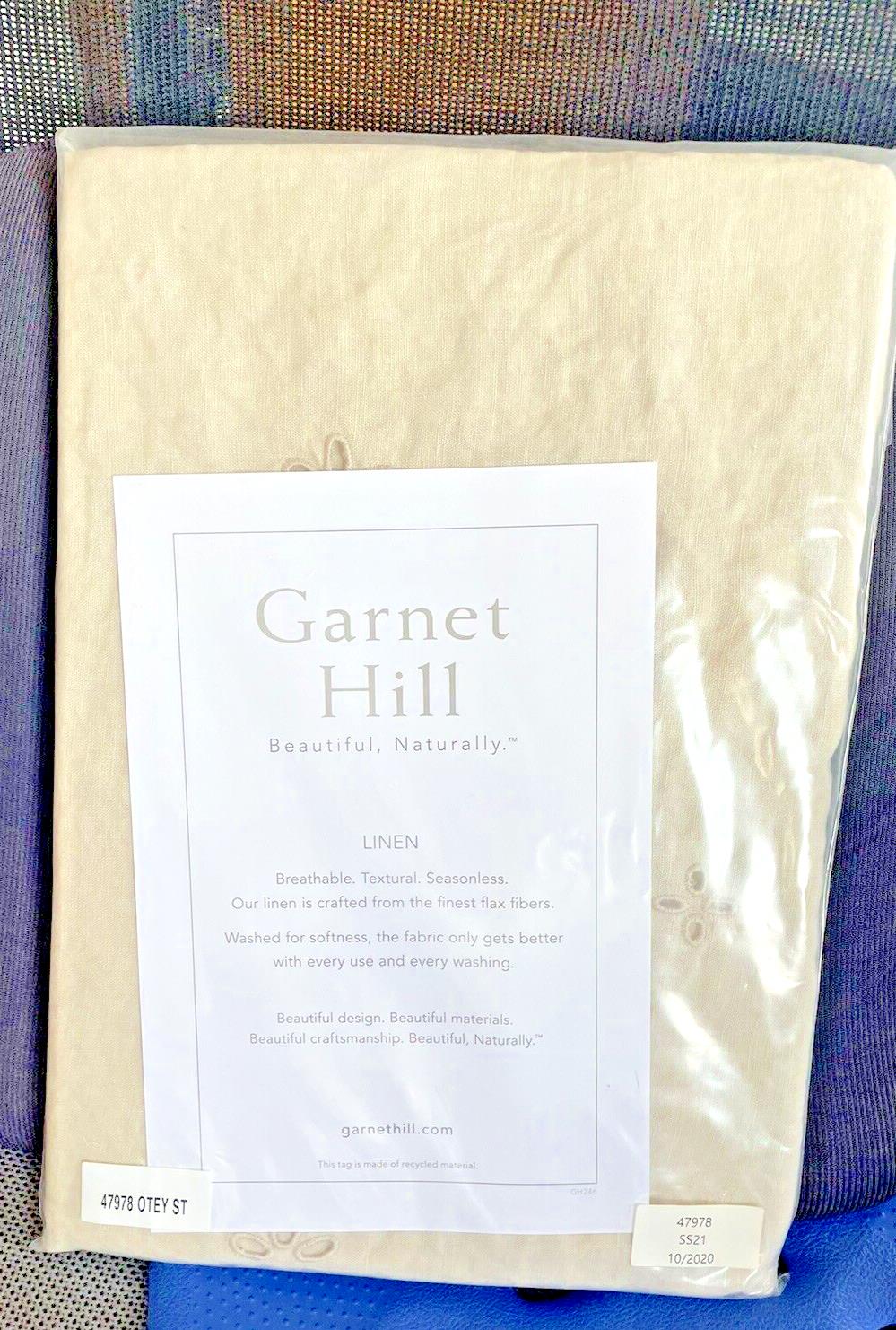 Garnet Hill Linen KING Pillow Sham Eyelet holiday Wedding Disney gift SET 2 $219