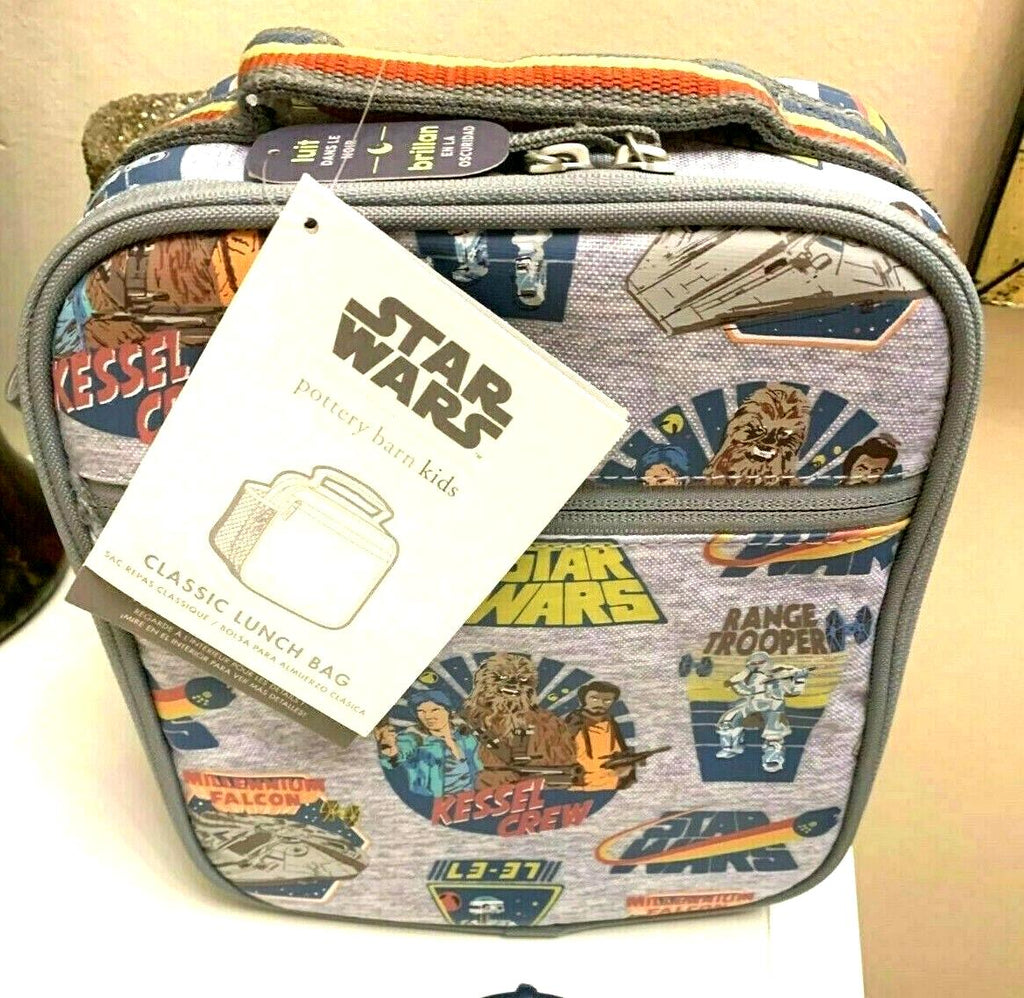 Pottery Barn School Disney Star Wars LUNCH BOX BAG SOLO travel boy Vader space -