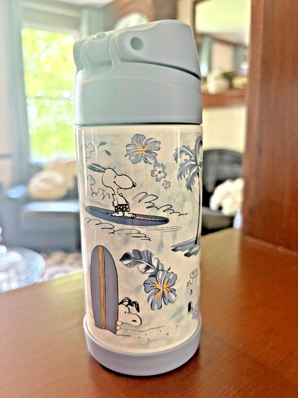 SNOOPY Pottery barn school Peanuts Disney Water Bottle Dinosaur gift boy SET .