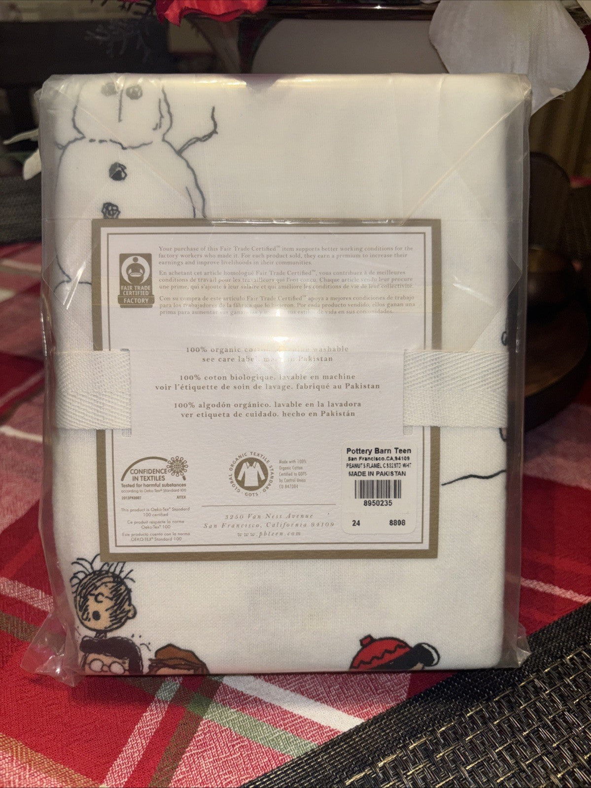 Pottery Barn Christmas Snoopy peanuts Holiday kid party gift pillowcase SET 2