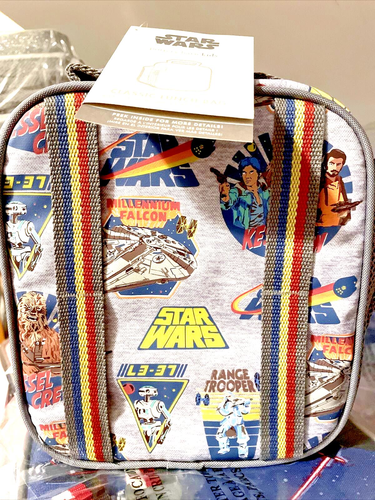 Pottery Barn School Disney Star Wars LUNCH BOX BAG SOLO travel boy Vader space -
