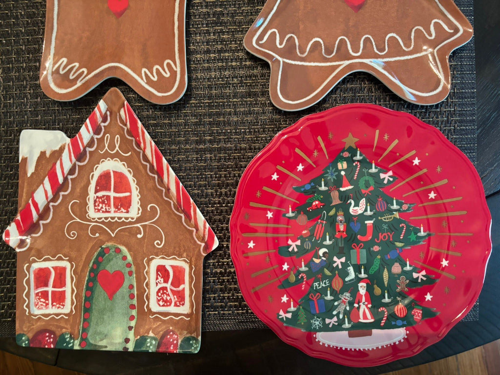 Pottery Barn holiday Nutcracker Christmas Gingerbread Plate SET party SET 8 \
