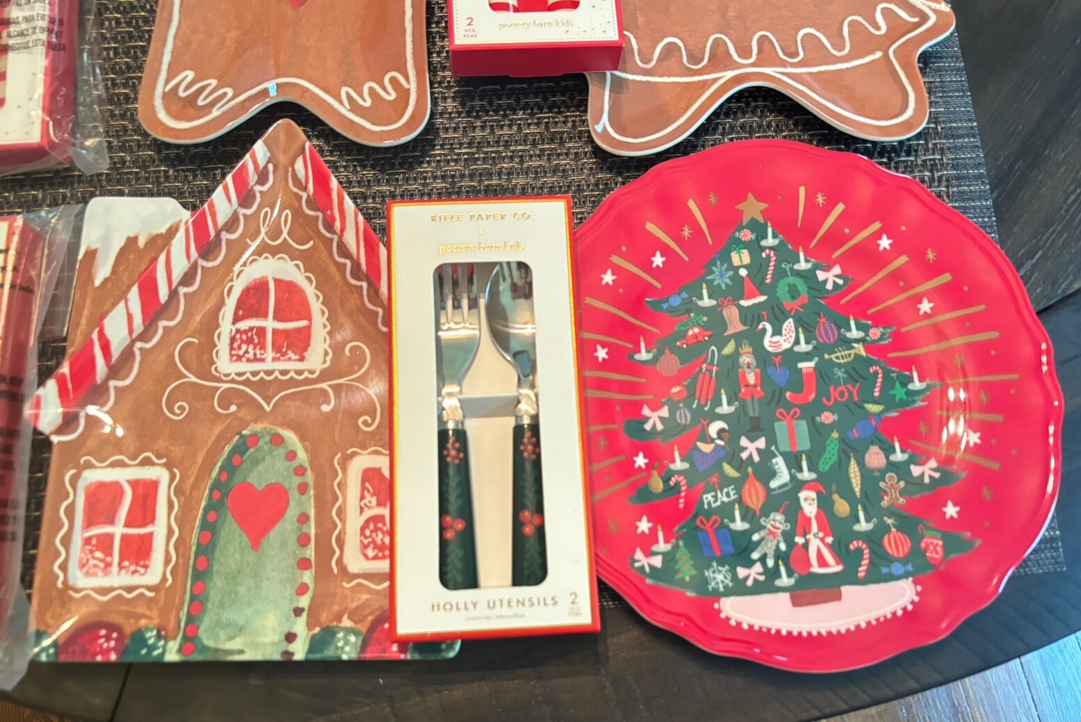 Pottery Barn holiday Nutcracker Christmas Gingerbread Plate SET party SET 8 \