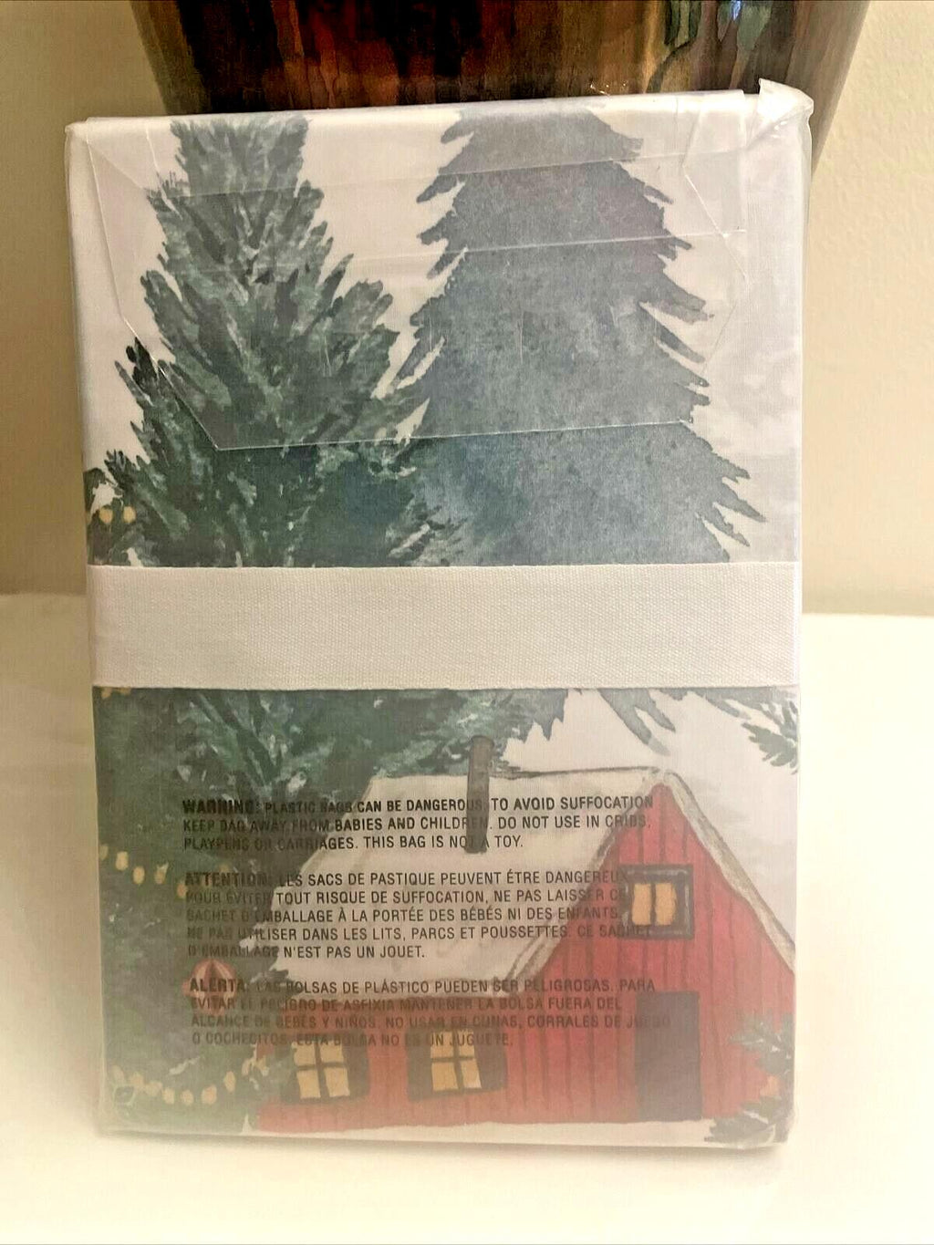 Pottery Barn Holiday Party Pillow Sham Christmas Country Lodge village deer '