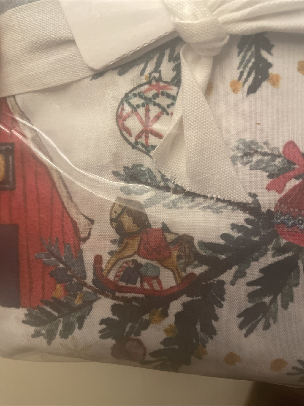 Pottery Barn Holiday Party Pillow Sham Christmas Country Lodge village deer '