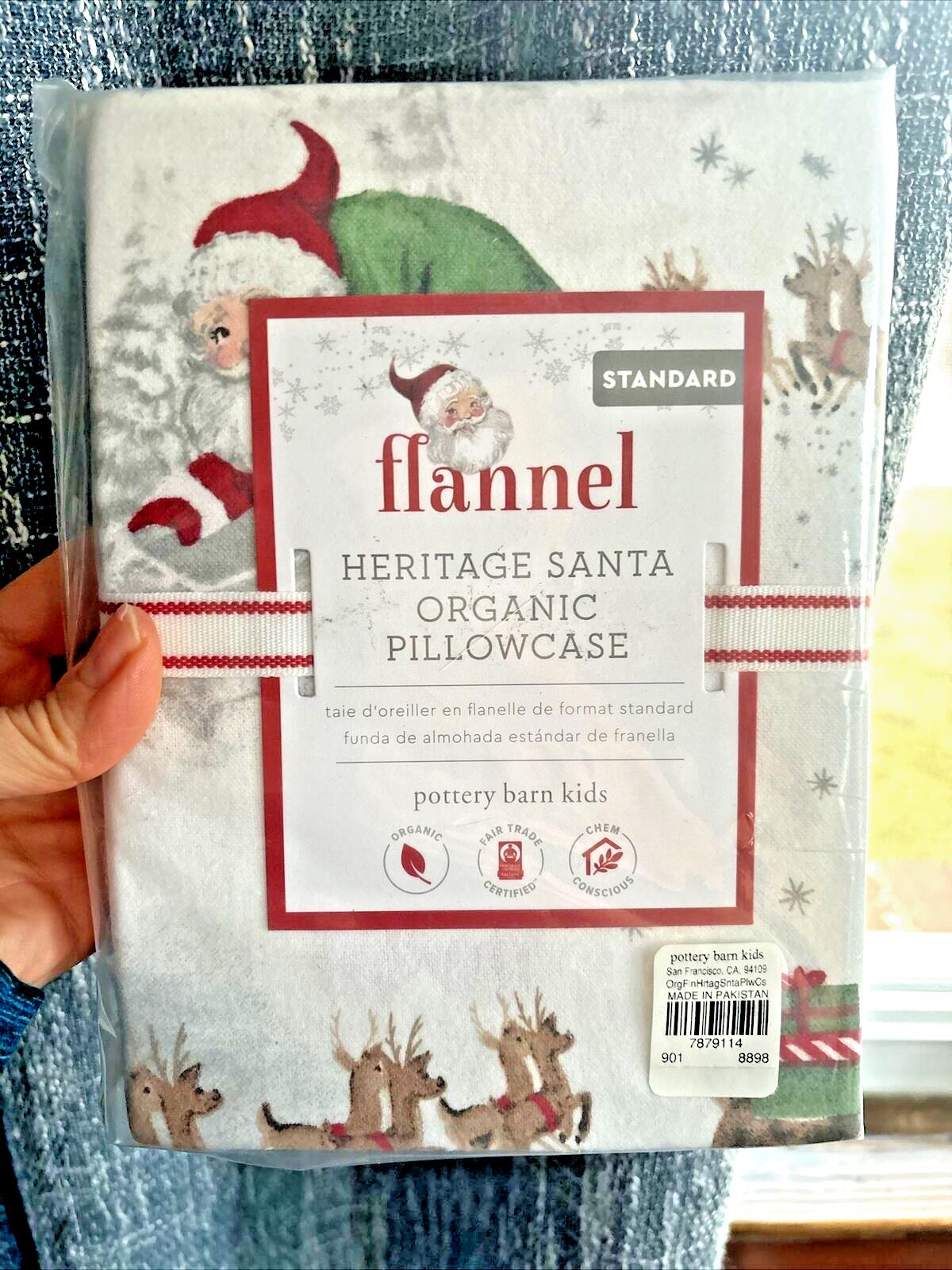 Pottery Barn holiday Christmas Rudolph Disney kid Santa Deer  ?? Pillowcase gift