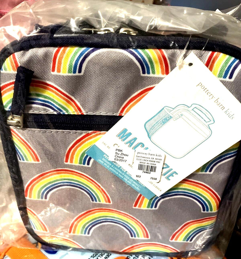 School Pottery Barn LUNCH BOX BAG Rainbow Disney Princess Holiday Travel Girl ,