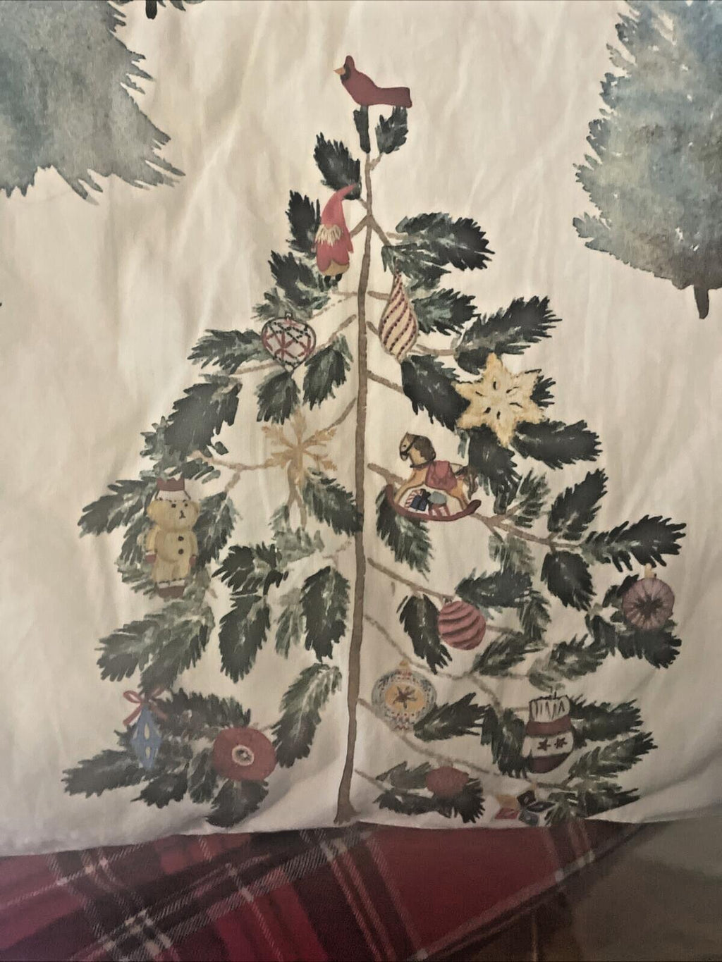 Pottery Barn Holiday Party Pillow Sham Christmas Country Lodge village deer '