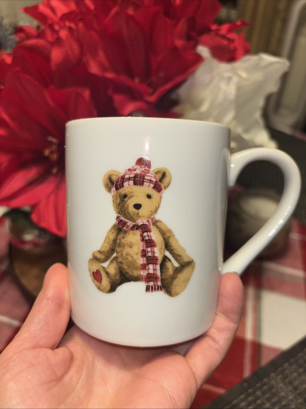 Pottery Barn Tea Set for Kids Cup Princess Party Teddy Bear Mug Holiday Santa