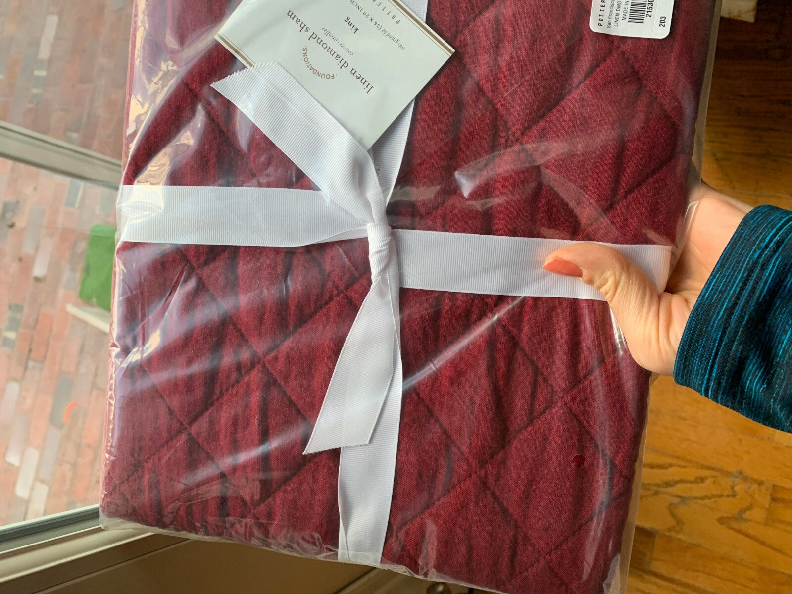 Pottery Barn Christmas Linen Disney Diamond King SHAM holiday gift mom  ?? ]