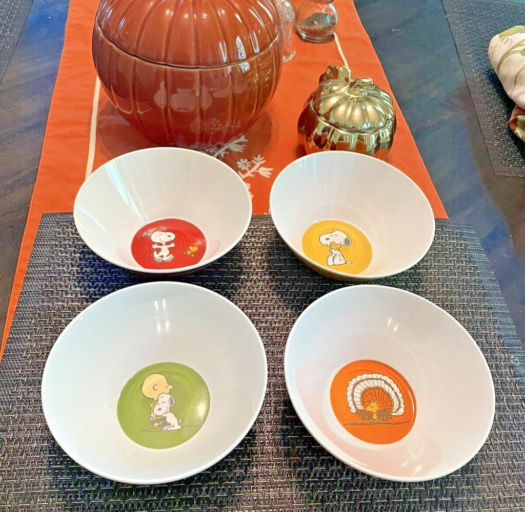 Snoopy Pottery Barn peanuts Disney Bowl Holiday party school gift Thanksgiving \