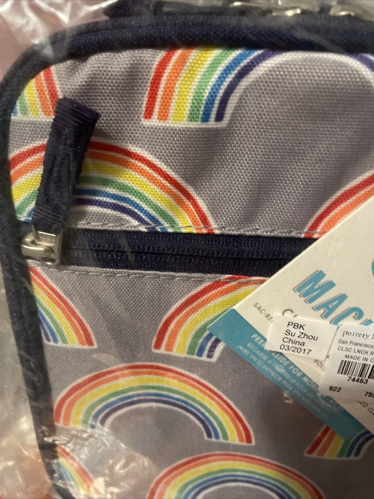 School Pottery Barn LUNCH BOX BAG Rainbow Disney Princess Holiday Travel Girl ,
