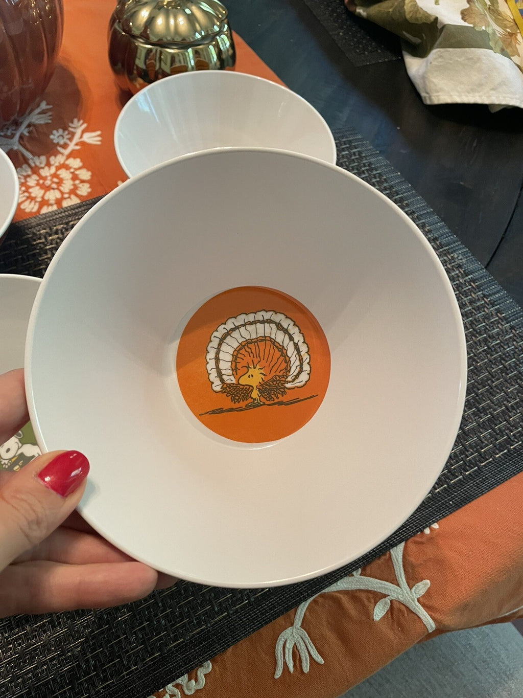 Snoopy Pottery Barn peanuts Disney Bowl Holiday party school gift Thanksgiving \