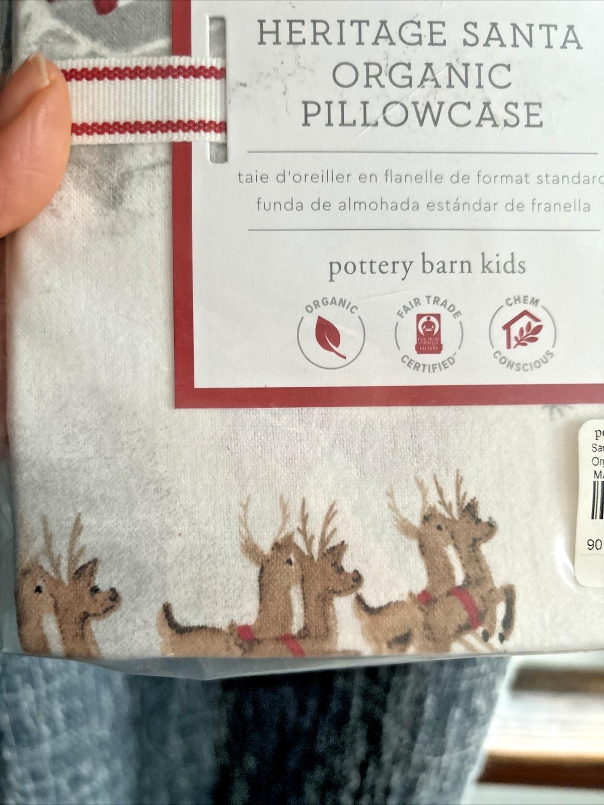 Pottery Barn holiday Christmas Rudolph Disney kid Santa Deer  ?? Pillowcase gift
