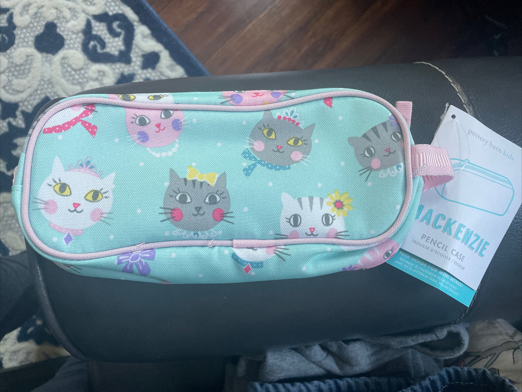 school Pottery Barn Disney Princess Kitty PENCIL CASE girl gift cat party gift .