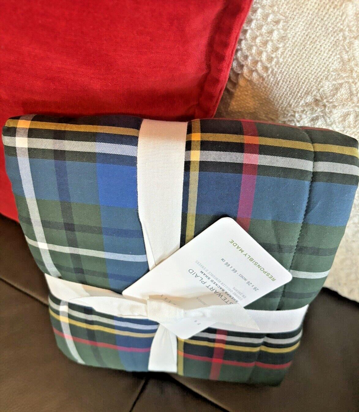Pottery Barn holiday Plaid Disney Pillow cover sham Christmas party Sherpa 1