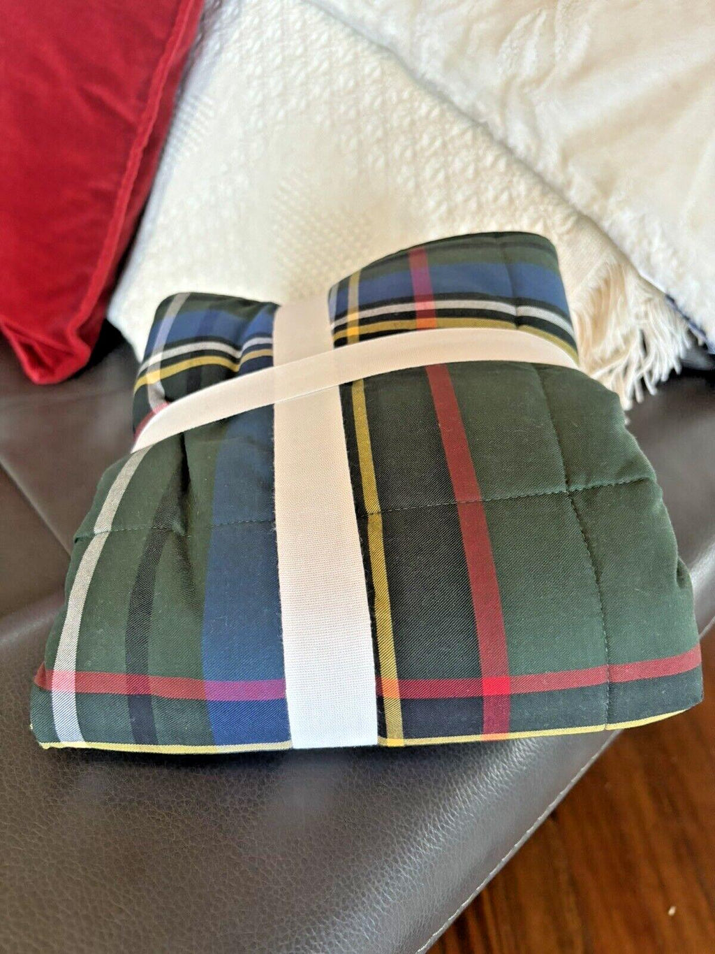 Pottery Barn holiday Plaid Disney Pillow cover sham Christmas party Sherpa 1