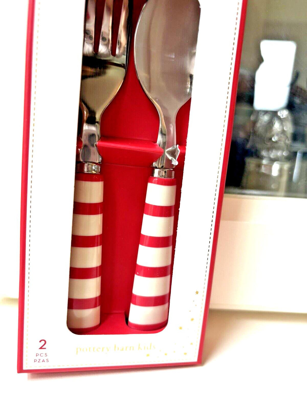 Disney school Pottery Barn Christmas Candy Cane Utensil holiday Seuss party m