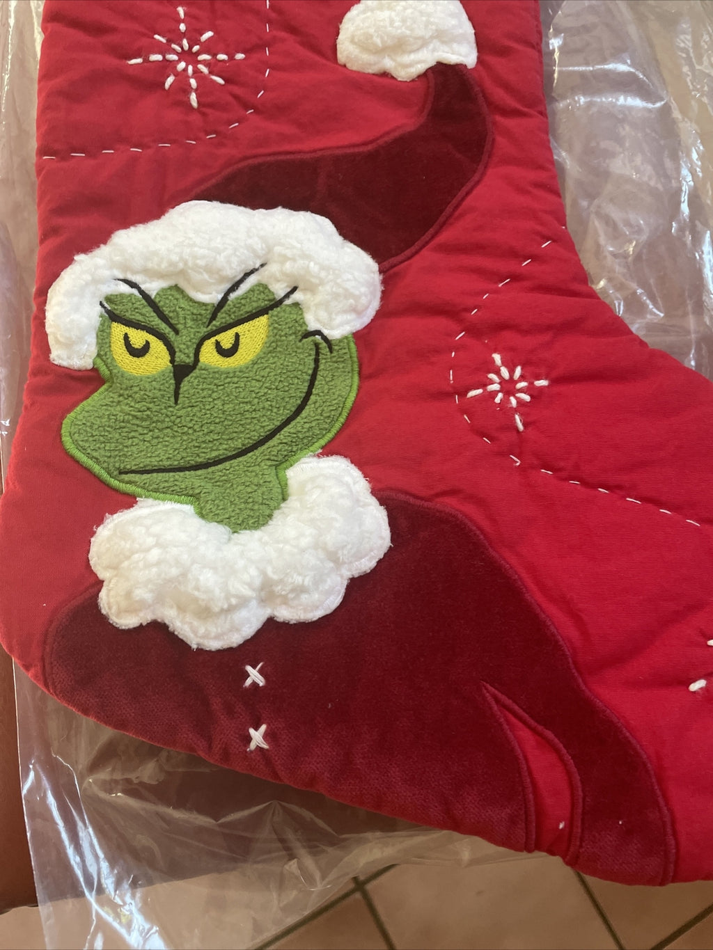 Pottery Barn GRINCH Holiday Christmas stocking Dr. Seuss gift Party kid Disney +