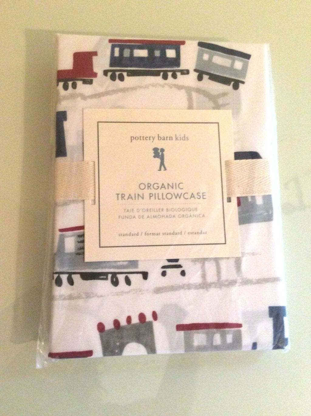 Pottery Barn PILLOWCASE Truck car train holiday gift Christmas Disney kids \