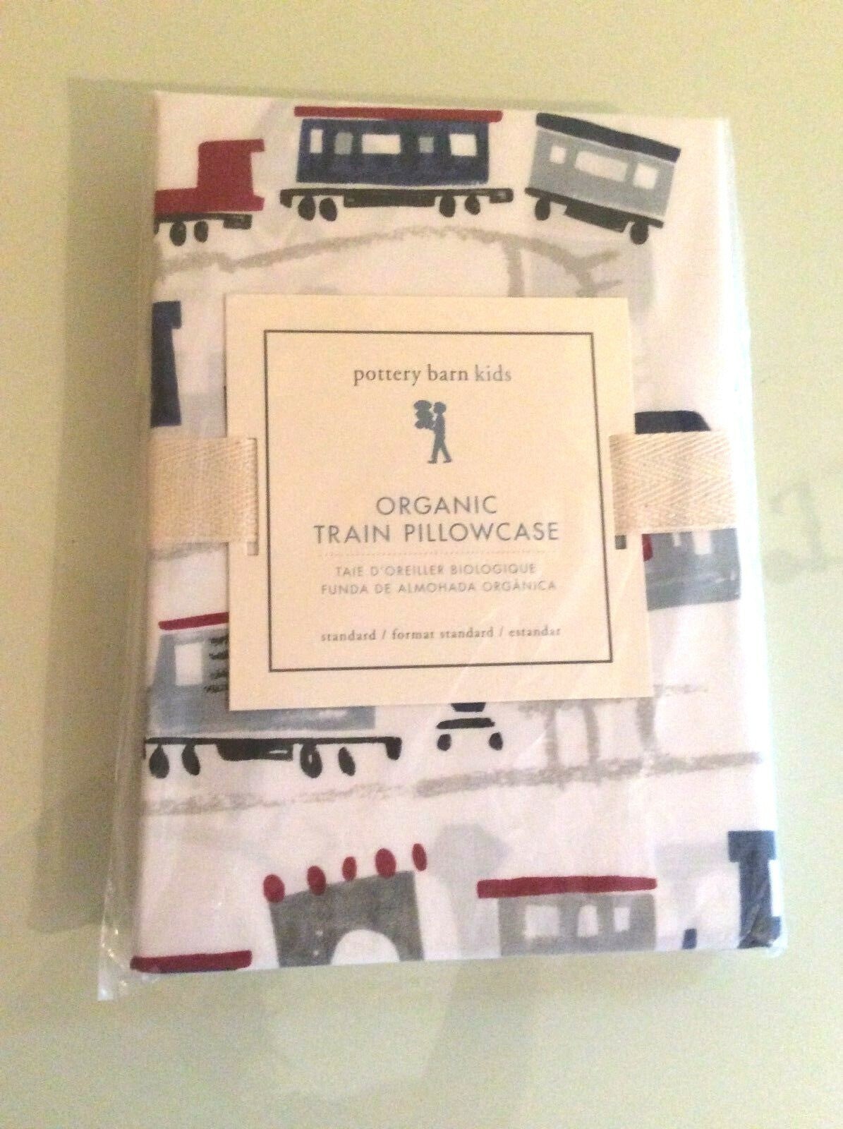 Pottery Barn PILLOWCASE Truck car train holiday gift Christmas Disney kids \