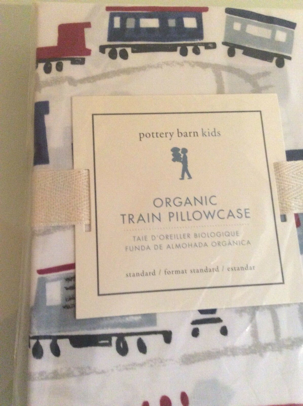 Pottery Barn PILLOWCASE Truck car train holiday gift Christmas Disney kids \
