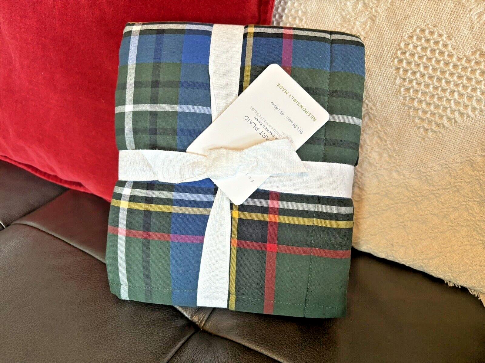 Pottery Barn holiday Plaid Disney Pillow cover sham Christmas party Sherpa 1