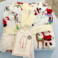 Pottery Barn Kids Holiday Christmas Santa Flannel 2 pc set Pajama party Size 2 [
