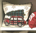 Pottery Barn Disney PILLOW Cover Holiday party car Christmas gift lodge ]