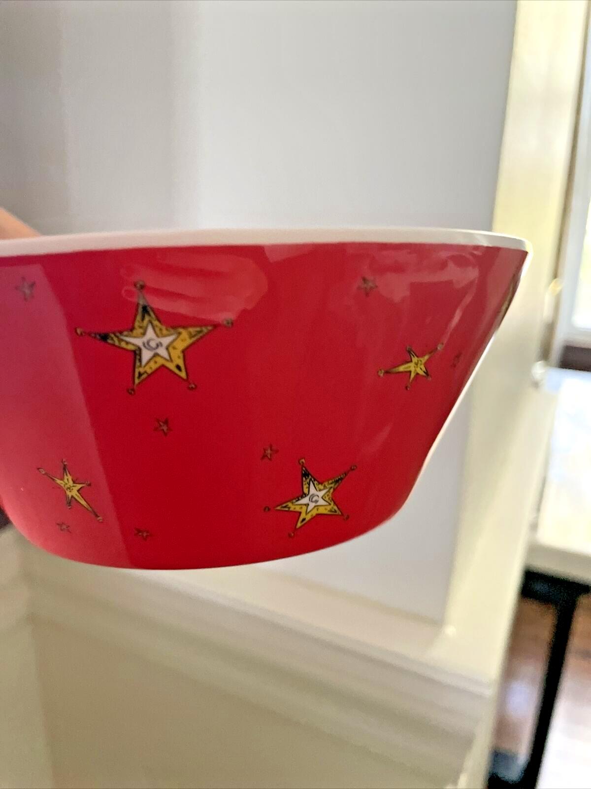 Disney Pottery Barn Grinch Bowl Holiday gift Dr Seuss Christmas Party Dog Star '