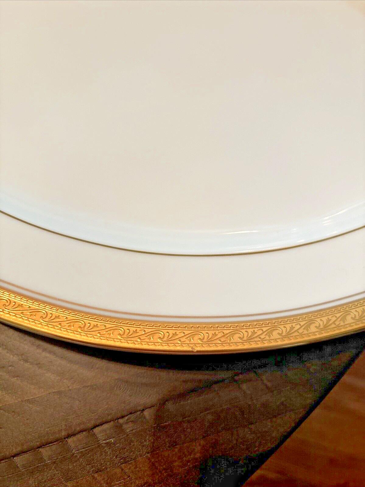 NORITAKE holiday Platter CRESTWOOD GOLD White Birthday PORCELAIN party Wedding \