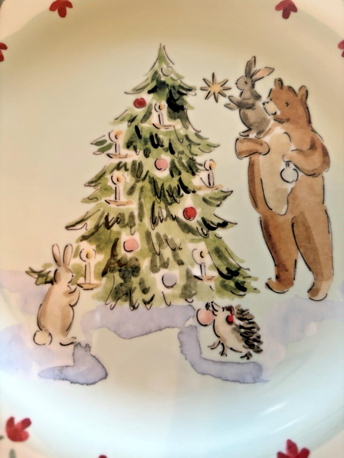 Pottery Barn holiday Christmas Riley party school Pooh Bear dinner Plate gift