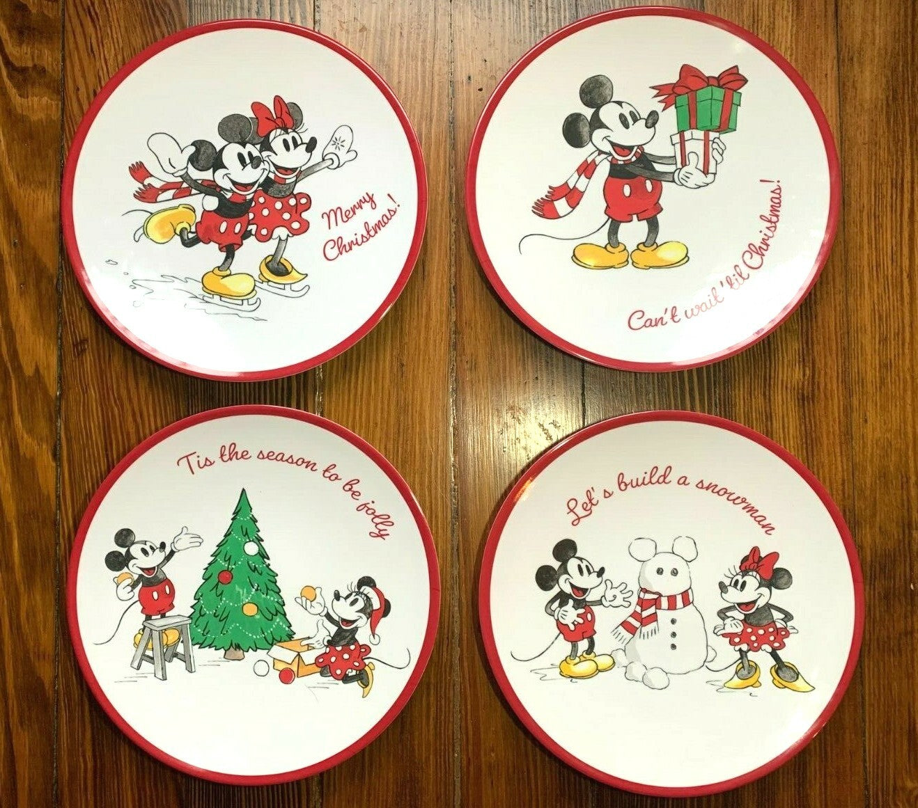 Pottery Barn Dinner Set Christmas Mickey Mouse disney Plate Cup holiday party