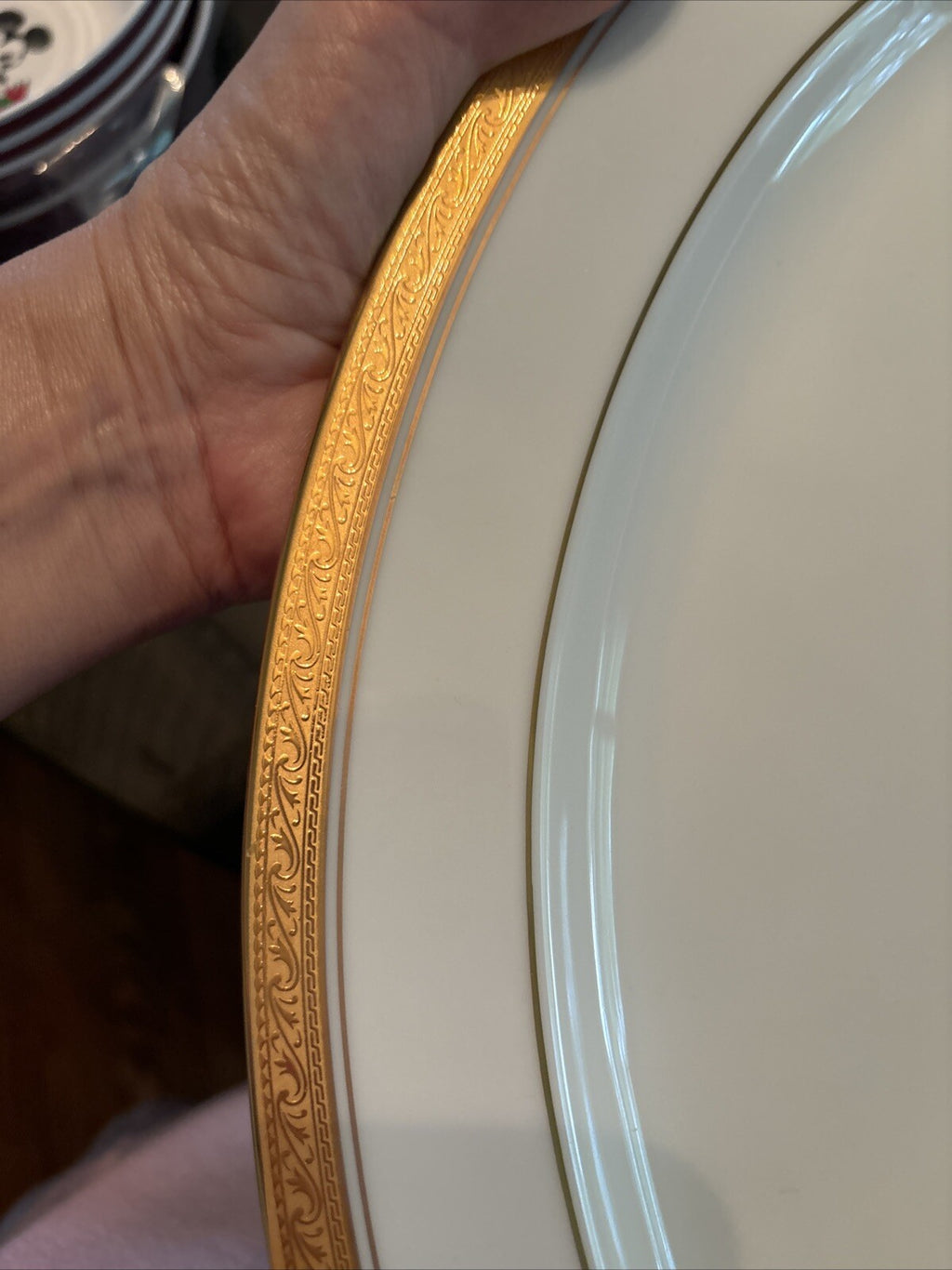 NORITAKE holiday Platter CRESTWOOD GOLD White Birthday PORCELAIN party Wedding \
