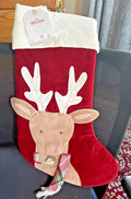 Pottery Barn Holiday Christmas stocking Velvet Reindeer gift party Disney kid