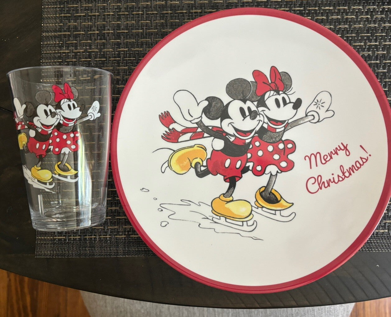 Pottery Barn Dinner Set Christmas Mickey Mouse disney Plate Cup holiday party