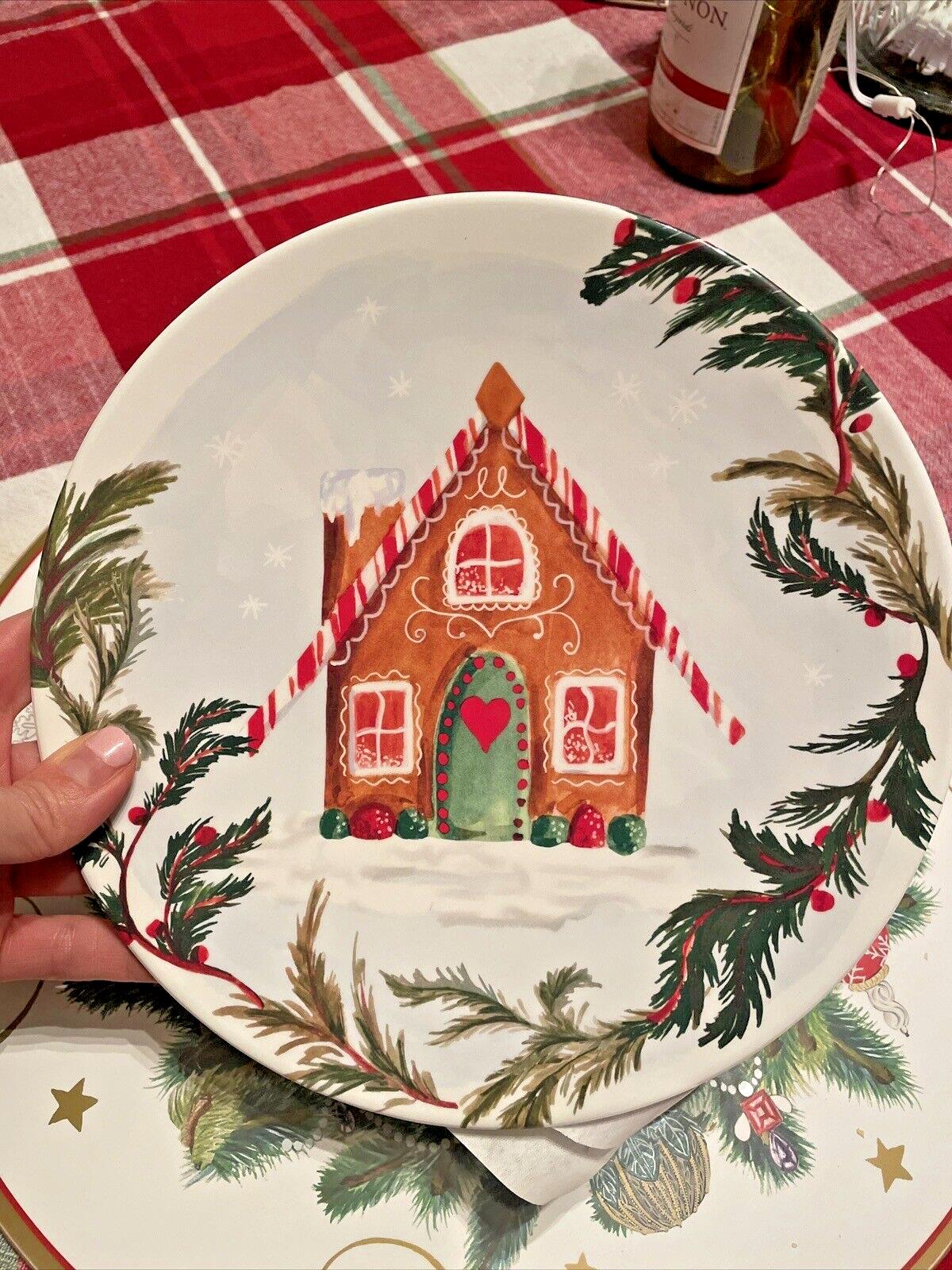 Pottery Barn holiday Gingerbread Plate Christmas gift party Disney kid SET 4