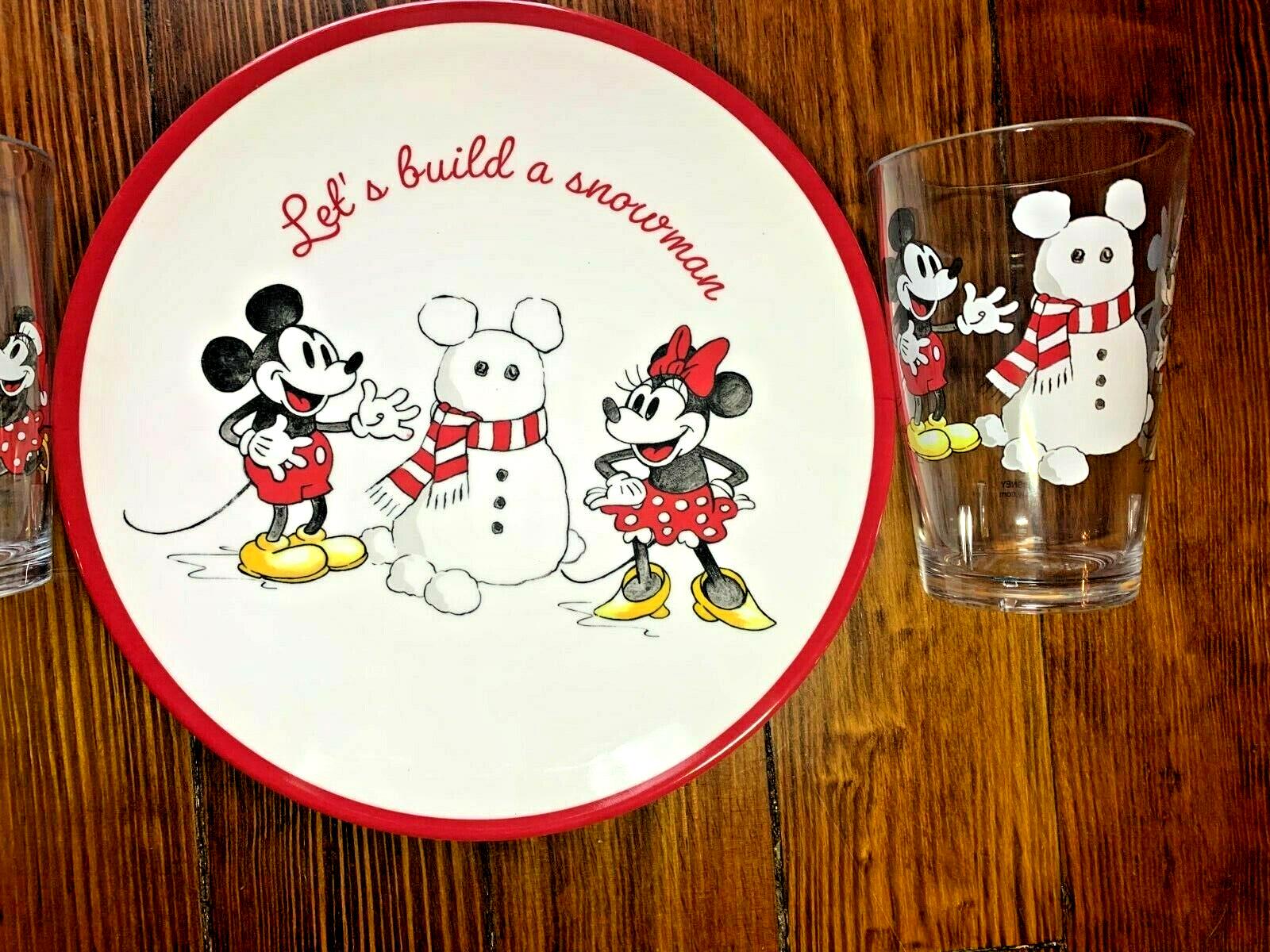 Pottery Barn Dinner Set Christmas Mickey Mouse disney Plate Cup holiday party