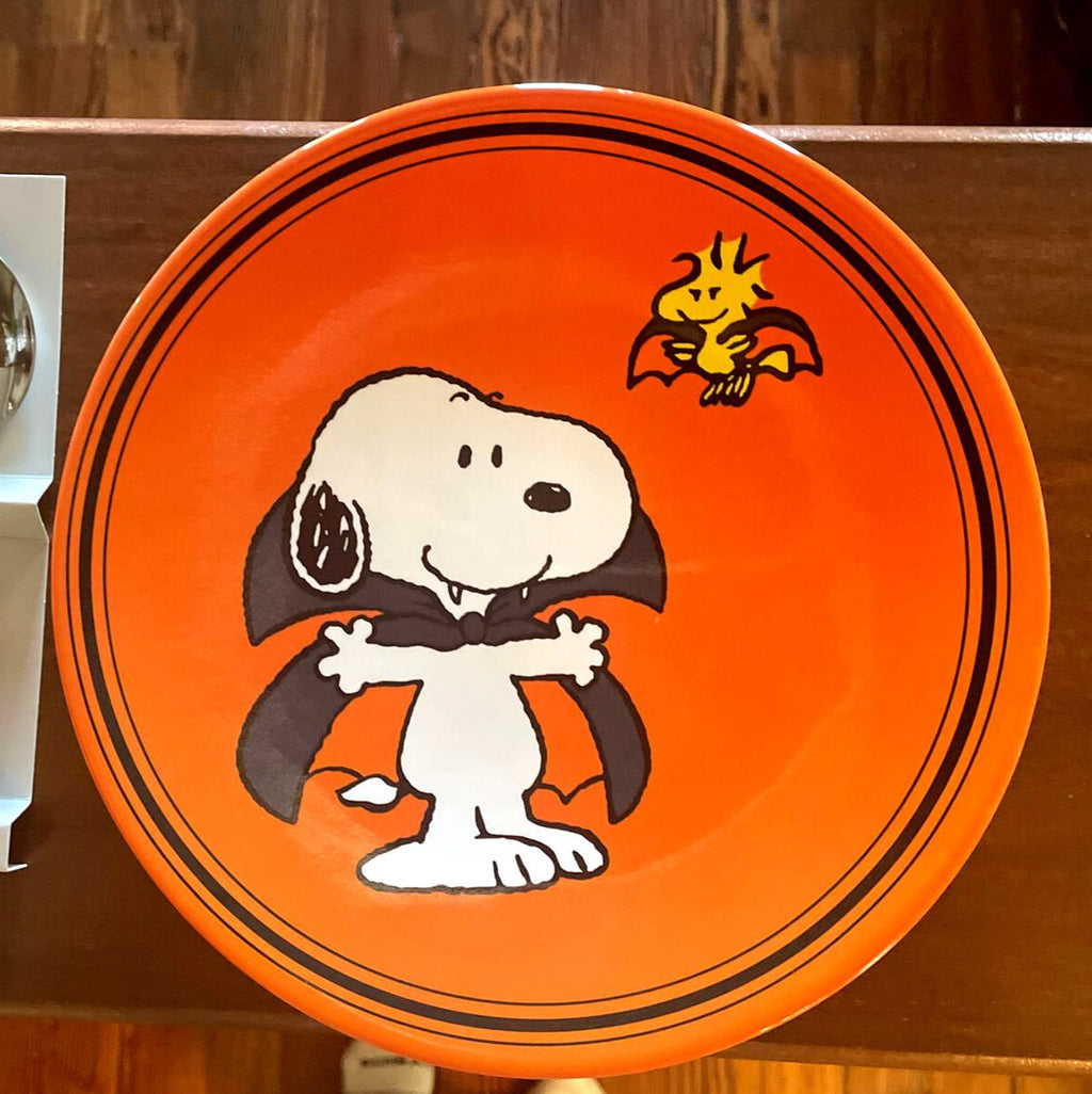 Disney Snoopy Pottery Barn Plate Peanuts Halloween holiday party school m