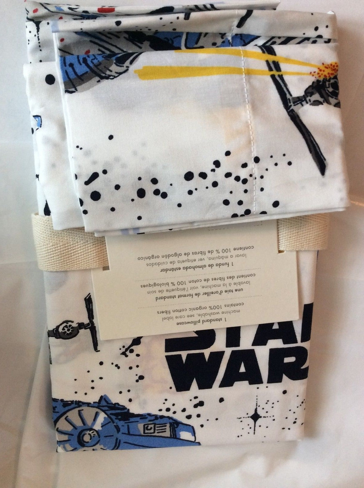 Disney Pottery Barn star wars Holiday PILLOWCASE boy kid superhero jedi ]