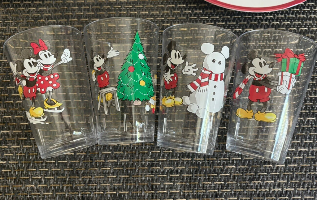 Pottery Barn Dinner Set Christmas Mickey Mouse disney Plate Cup holiday party