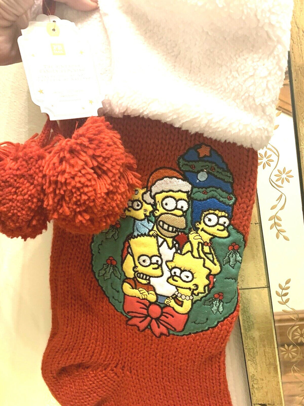Pottery Barn Holiday Christmas stocking Simpsons Disney teen party gift school -
