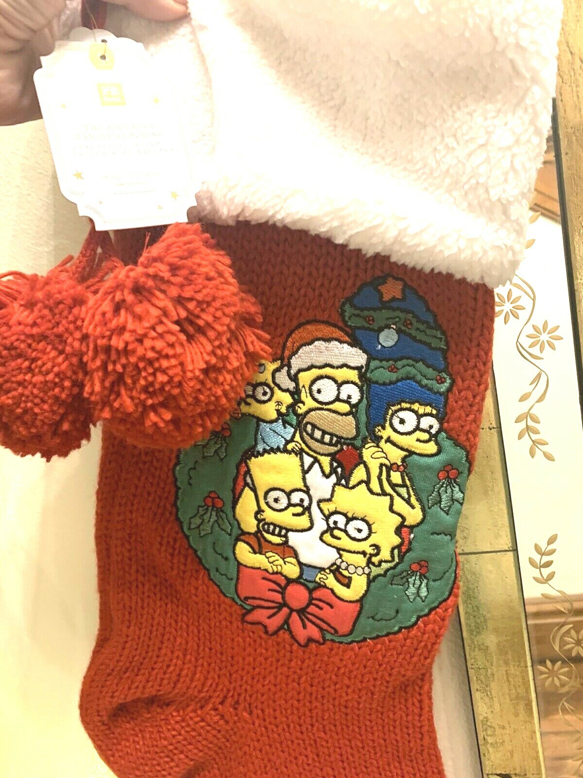 Pottery Barn Holiday Christmas stocking Simpsons Disney teen party gift school -
