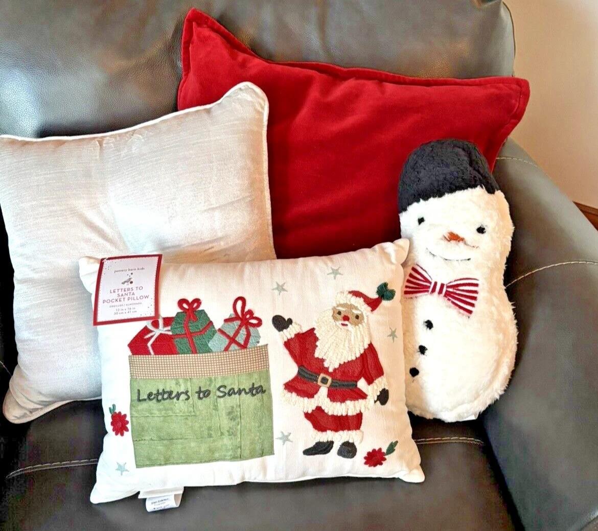Pottery Barn Christmas NOSTALGIC Letter To Santa Pillow Cover Holiday gift kid