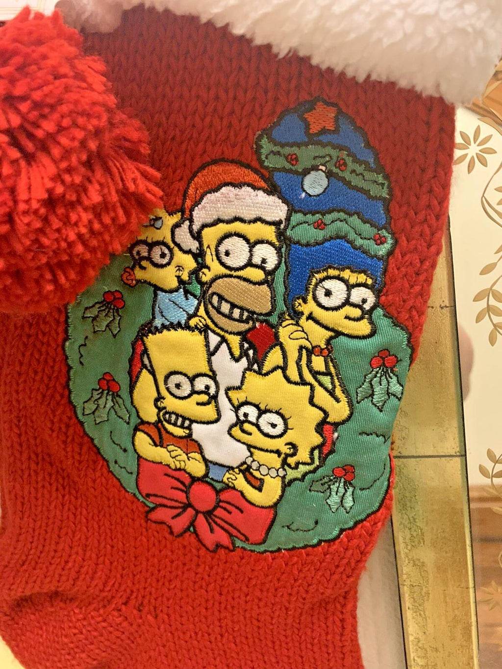 Pottery Barn Holiday Christmas stocking Simpsons Disney teen party gift school -