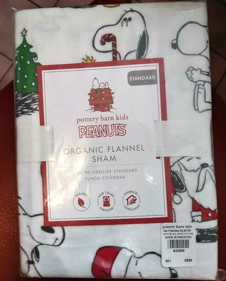 Snoopy Pottery Barn Disney pillow sham Peanuts Holiday school gift party star \