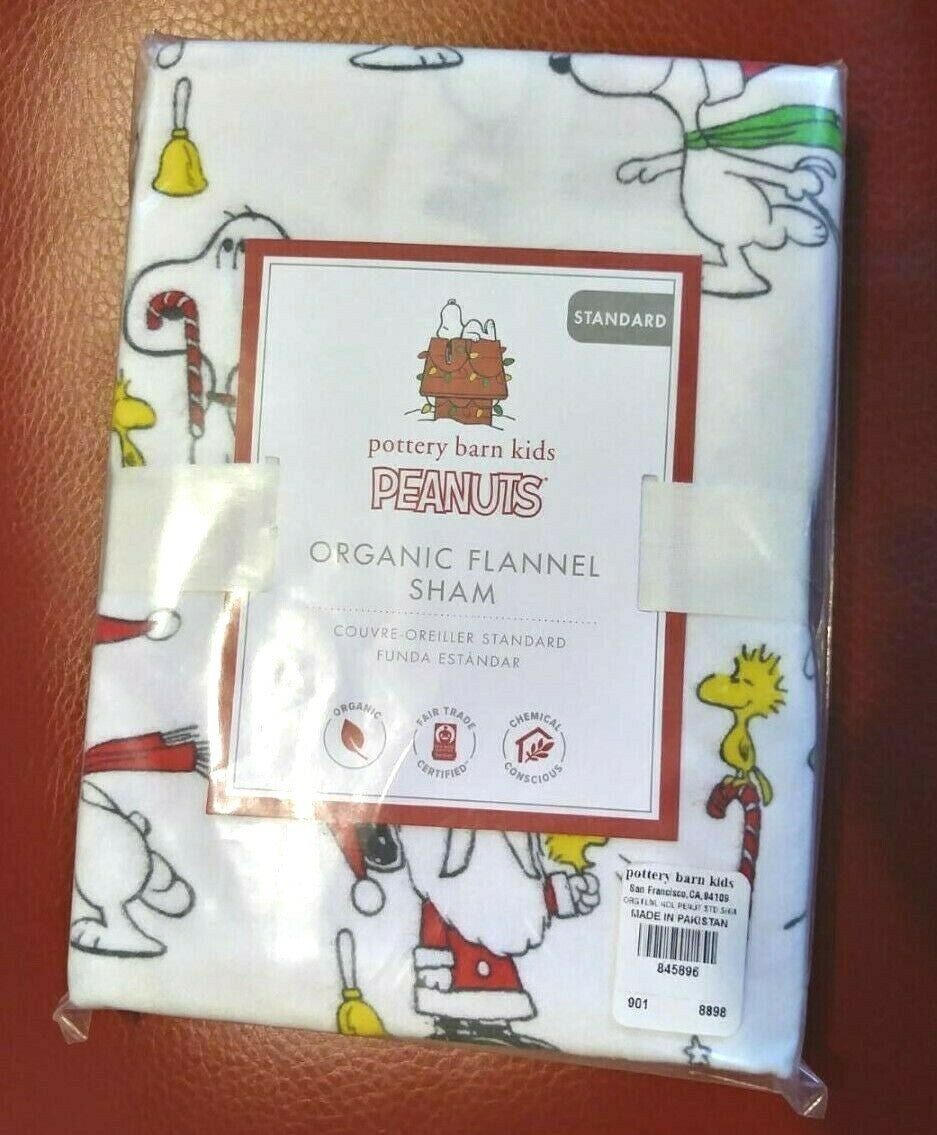 Snoopy Pottery Barn Disney pillow sham Peanuts Holiday school gift party star \